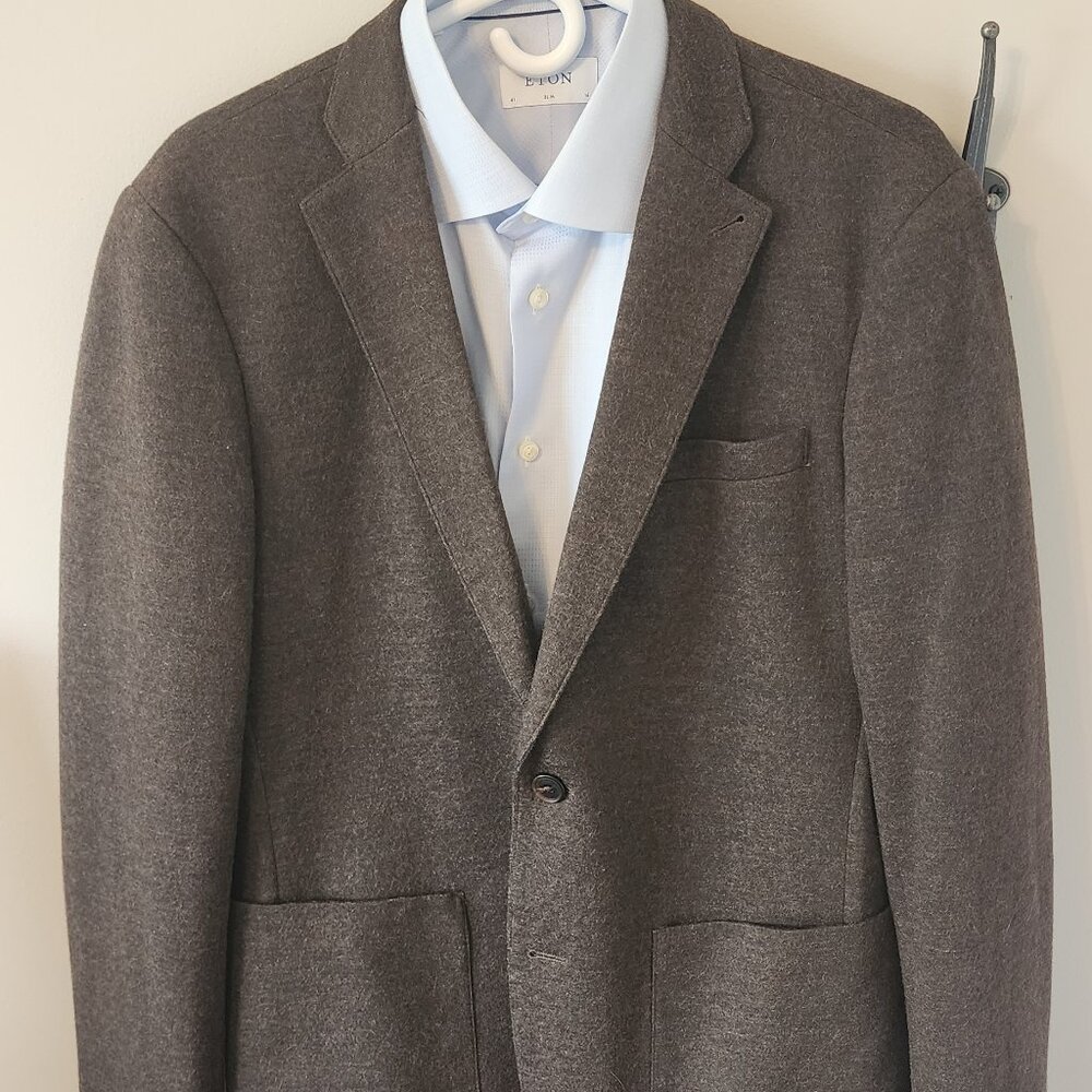 Brown Unstructured Martinique  Sport Coat